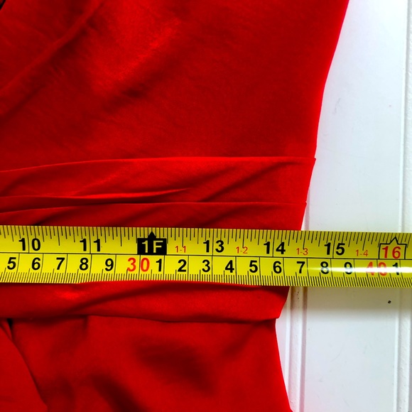 BCBGMAXAZRIA Red Palais One Shoulder Dress 10 - Picture 7 of 11